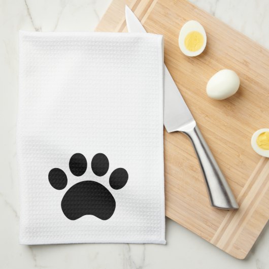 Afdrukken van vaste paw theedoek (Quarter Fold)