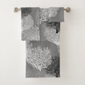 Afdrukken van ventilatorkoraal, schaduwen van zilv bad handdoek (Insitu)