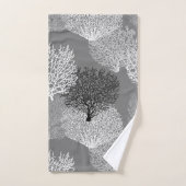 Afdrukken van ventilatorkoraal, schaduwen van zilv bad handdoek (Handdoek)