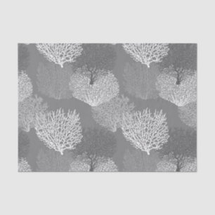 Afdrukken van ventilatorkoraal, schaduwen van zilv tissuepapier