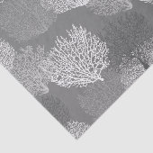 Afdrukken van ventilatorkoraal, schaduwen van zilv tissuepapier (Detail)