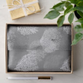 Afdrukken van ventilatorkoraal, schaduwen van zilv tissuepapier (Geschenk)