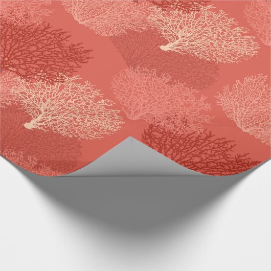 Afdrukken van ventilatorkoralen, schaduwen van kor cadeaupapier (Hoek)