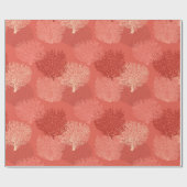 Afdrukken van ventilatorkoralen, schaduwen van kor cadeaupapier (Vlak)