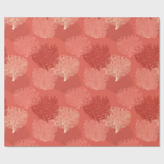 Afdrukken van ventilatorkoralen, schaduwen van kor cadeaupapier (Vlak)