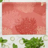 Afdrukken van ventilatorkoralen, schaduwen van kor theedoek (Gevouwen)