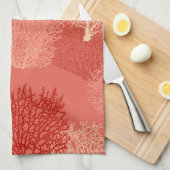 Afdrukken van ventilatorkoralen, schaduwen van kor theedoek (Quarter Fold)