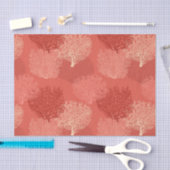 Afdrukken van ventilatorkoralen, schaduwen van kor tissuepapier (Craft)