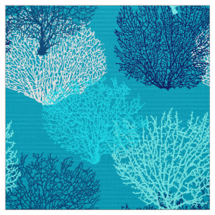 Afdrukken van ventilatorkoralen, Turquoise, Aqua e Stof