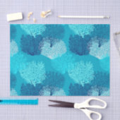 Afdrukken van ventilatorkoralen, Turquoise, Aqua e Tissuepapier (Craft)