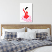 Afdrukken van verouderd Canvas: Spaans danser (Insitu (Slaapkamer))