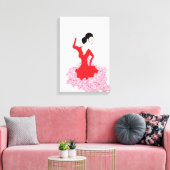 Afdrukken van verouderd Canvas: Spaans danser (Insitu (Woonkamer))