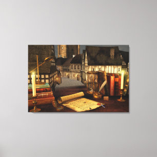 Afdrukken van verouderd horizons Canvas