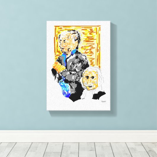 Afdrukken van verrekend Canvas : afscheid nemen (Insitu (Houten vloer))