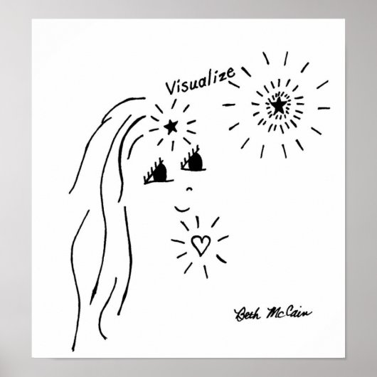 Afdrukken van 'Visualize' Canvas Poster (Voorkant)