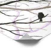 Afdrukken van vogels en vertakkingen poster (Hoek)