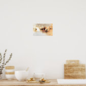 Afdrukken van vrije paarden poster (Keuken)