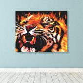 Afdrukken van vuurkrachttijger (Insitu (Houten vloer))