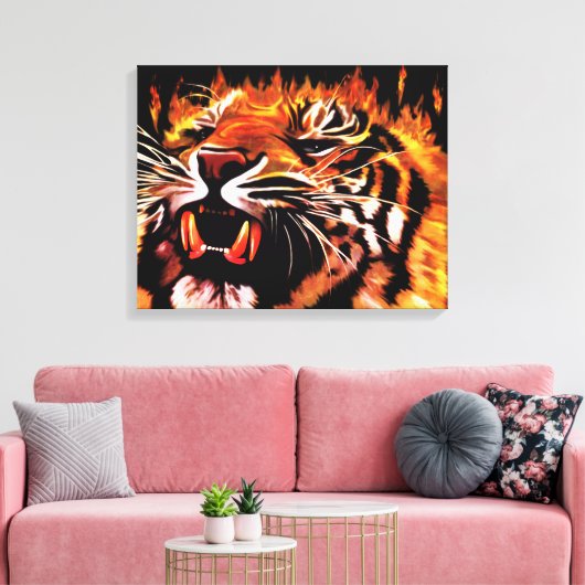 Afdrukken van vuurkrachttijger (Insitu (Woonkamer))