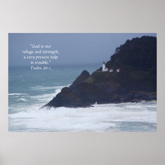 Afdrukken van vuurtoren met Scriptversie Poster (Voorkant)