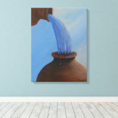 Afdrukken van water in wijndoek (Insitu (Houten vloer))