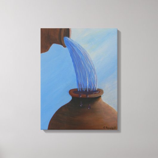 Afdrukken van water in wijndoek (Voorkant)