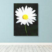 Afdrukken van White Daisy Flower Canvas (Insitu (Houten vloer))
