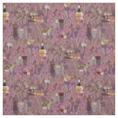 Afdrukken van wijn en kaas stof (Swatch)