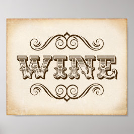  afdrukken van WIJN Poster