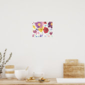 Afdrukken van Wildbloem dansen Poster (Keuken)