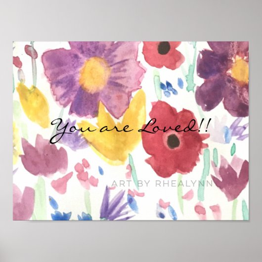 Afdrukken van Wildbloem dansen Poster (Voorkant)