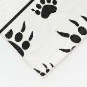 Afdrukken van witte beer met persoonlijke naam fleece deken (Hoek)