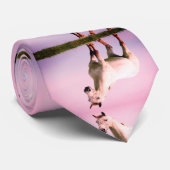 Afdrukken van witte paarden stropdas (Opgerold)