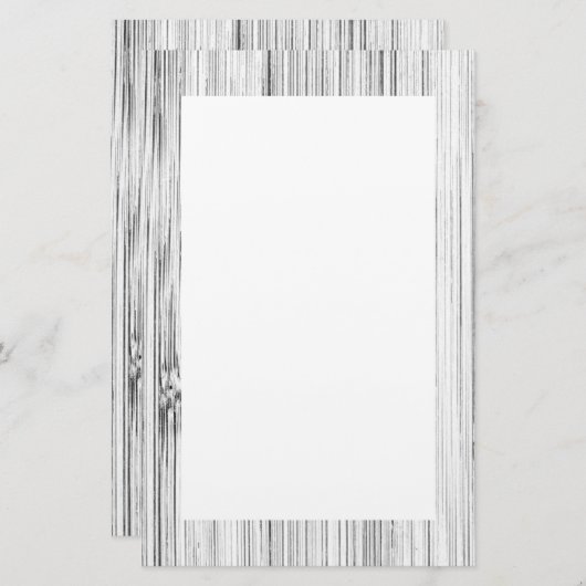 Afdrukken van wolkgrijs bamboehout briefpapier (Voorkant / Achterkant)