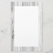 Afdrukken van wolkgrijs bamboehout briefpapier (Voorkant)