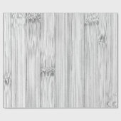 Afdrukken van wolkgrijs bamboehout cadeaupapier (Vlak)