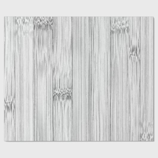 Afdrukken van wolkgrijs bamboehout cadeaupapier (Vlak)