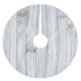 Afdrukken van wolkgrijs bamboehout kerstboom rok