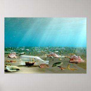 Afdrukken van wrijvingsmateriaal met één fles poster