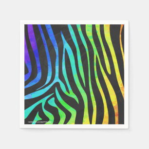Afdrukken van Zebra en regenboog Servetten
