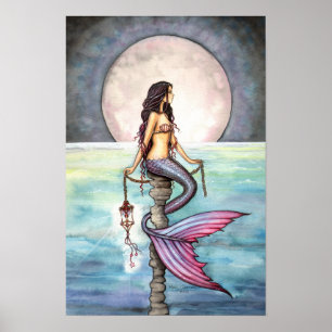 Afdrukken van Zee Mermaid Art-Poster Poster