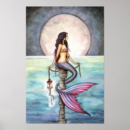 Afdrukken van Zee Mermaid Art-Poster Poster (Voorkant)