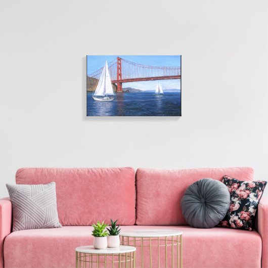 Afdrukken van "zeilen onder de Golden Gate" (Insitu (Woonkamer))