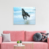 Afdrukken van zwart paarscanvas (Insitu (Woonkamer))