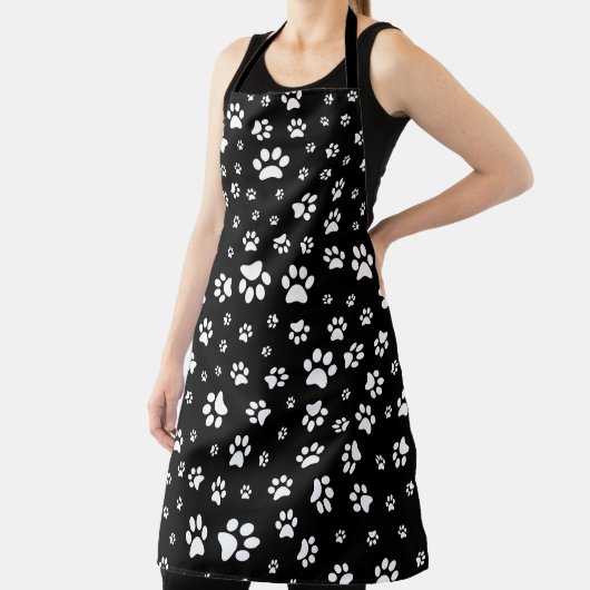 Afdrukken van zwart-wit en witwagentje schort (Insitu)