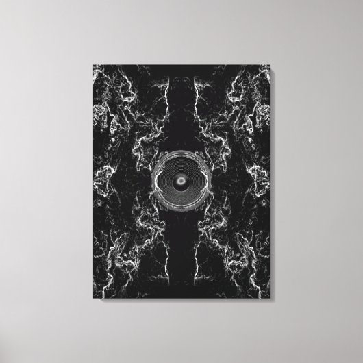 Afdrukken van zwart-wit muziekluidsprekercanvas (Voorkant)