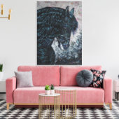 Afdrukken van zwart-wit paard (Insitu (Woonkamer))