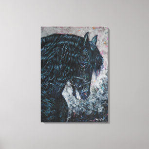 Afdrukken van zwart-wit paard