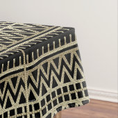 Afdrukken van zwarte en gouden Afrikaanse modder Tafelkleed (Voorbeeld)