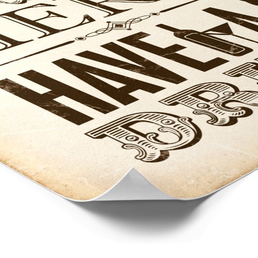 Afdrukken/verbieden van  partij EINDEN HIER Poster (Hoek)